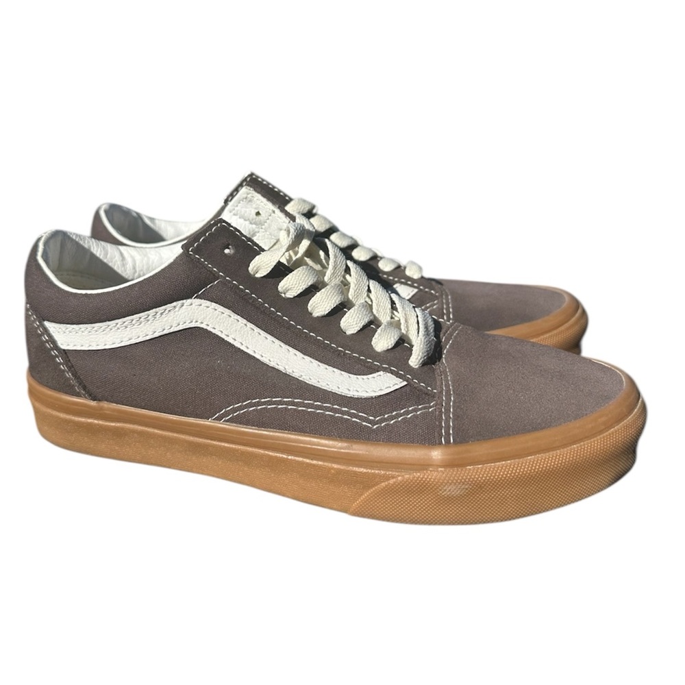 Vans Old Skool Vintage Gum & Chocolate Skate Shoes - Picture 3 of 6